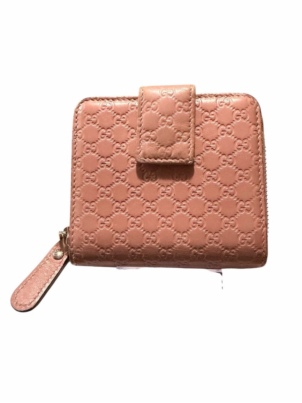 Gucci Blush Embossed Leather Snap Wallet